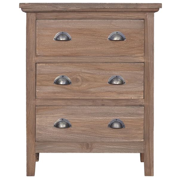 vidaXL Sideboard with 3 Drawers 60x30x75 cm Solid Teak Wood