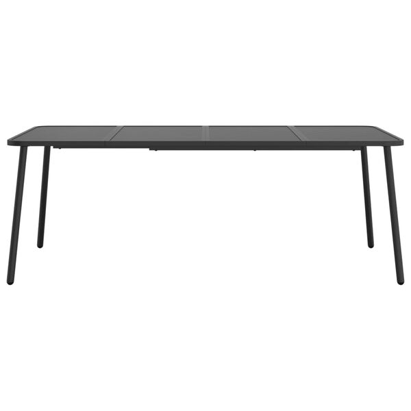 vidaXL 9 Piece Garden Dining Set Anthracite Steel