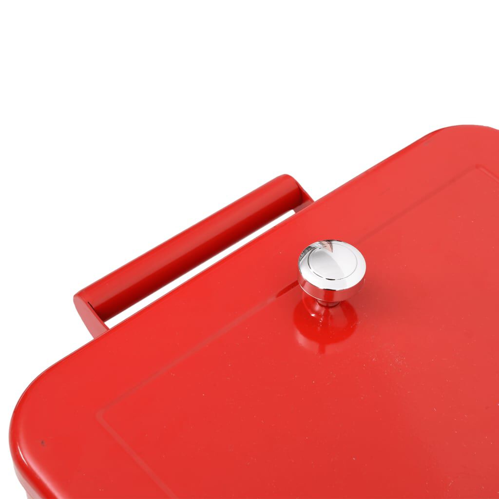 vidaXL Cooler Cart with Wheels Red 92x43x89 cm
