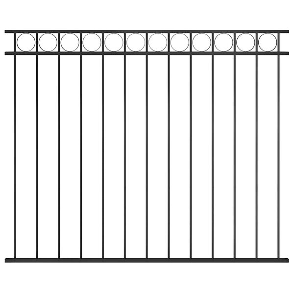 vidaXL Fence Panel Steel 1.7x1.5 m Black