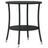 vidaXL 3 Piece Bistro Set with Cushions Black Poly Rattan