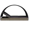vidaXL 2-Person Sunbed with Round Roof Grey 211x112x140 cm Poly Rattan