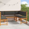 vidaXL Garden Bench Set 5 pcs Brown Solid acacia wood