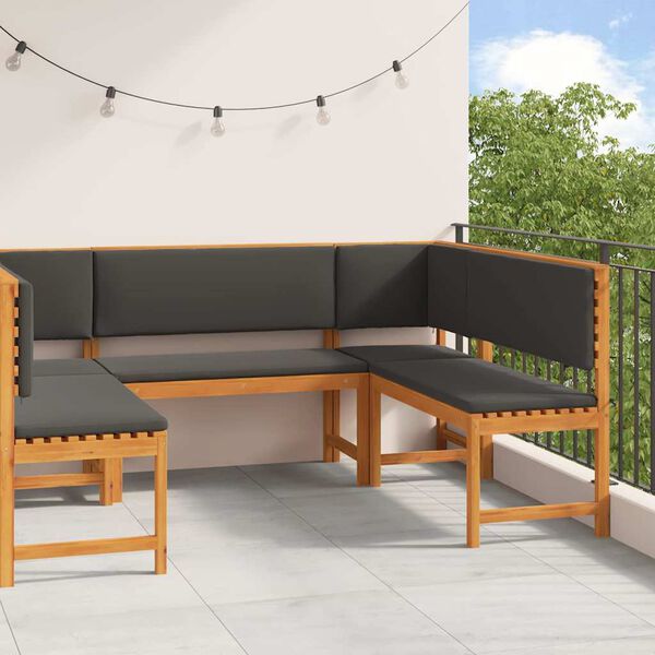 vidaXL Garden Bench Set 5 pcs Brown Solid acacia wood