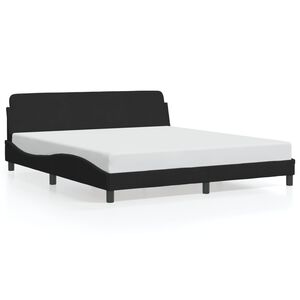 vidaXL Bed Frame "Dover" Black 183x213 cm Faux Leather