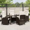 vidaXL Garden Dining Set with Cushion 5 pcs Brown Poly Rattan