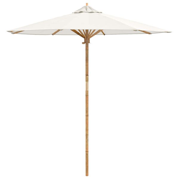 vidaXL Garden Parasol Cream White &Oslash; 217 x 230 cm Bamboo