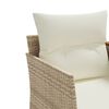 vidaXL Garden Sofa 2-Seater with Stools Beige Poly Rattan
