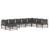vidaXL 8 Piece Garden Lounge Set with Cushions Anthracite Poly Rattan