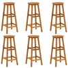 vidaXL Bar Stools 6 pcs Solid Acacia Wood