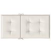 vidaXL Lowback Chair Cushions 4 pcs Melange Cream 100x50x4 cm Fabric