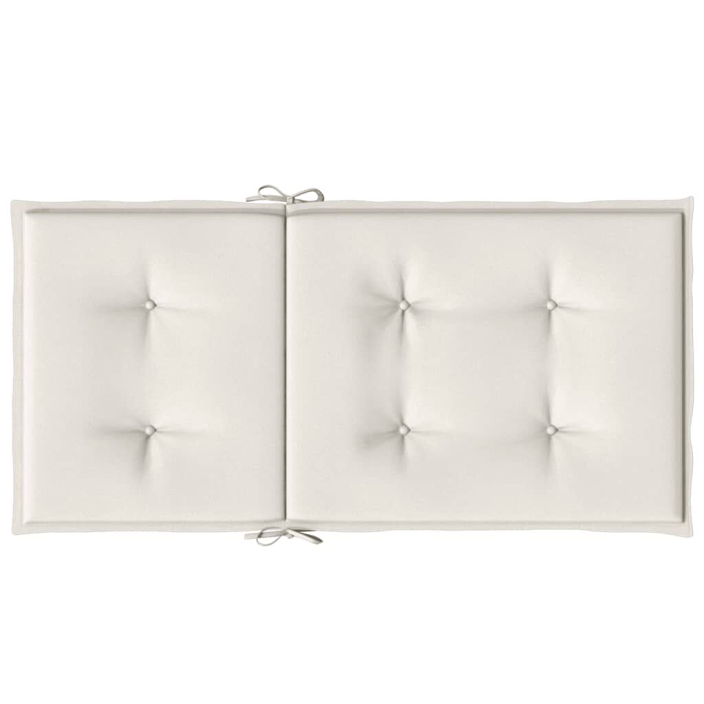 vidaXL Lowback Chair Cushions 4 pcs Melange Cream 100x50x4 cm Fabric