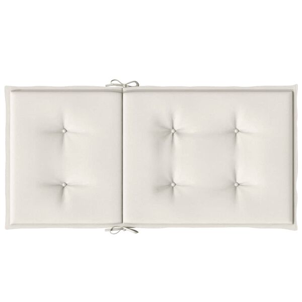 vidaXL Lowback Chair Cushions 4 pcs Melange Cream 100x50x4 cm Fabric