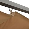vidaXL Pergola with Retractable Roof Taupe 3x3 m Steel 180 g/m&sup2;