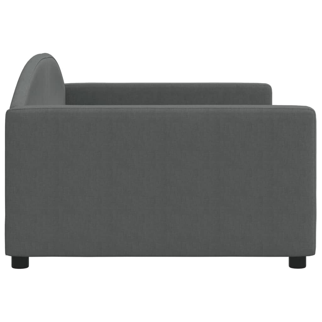 vidaXL Day Bed without Mattress Dark Grey 100x190 cm Fabric