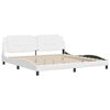 vidaXL Bed Frame without Mattress "Zadar" White 193x203 cm Faux Leather