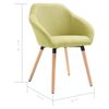 vidaXL Dining Chairs 4 pcs Green Fabric
