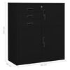 vidaXL Office Cabinet Black 90x40x102 cm Steel