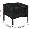 vidaXL 3 Piece Bistro Set Poly Rattan Black