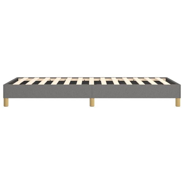 vidaXL Bed Frame without Mattress Dark Grey Twin Fabric (US Only)
