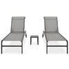 vidaXL Sun Loungers 2 pcs with Table Textilene and Steel
