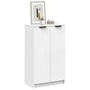 vidaXL Shoe Cabinet White 59x35x100.5 cm Engineered Wood