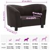 vidaXL Dog Sofa Brown 67x41x39 cm Faux Leather