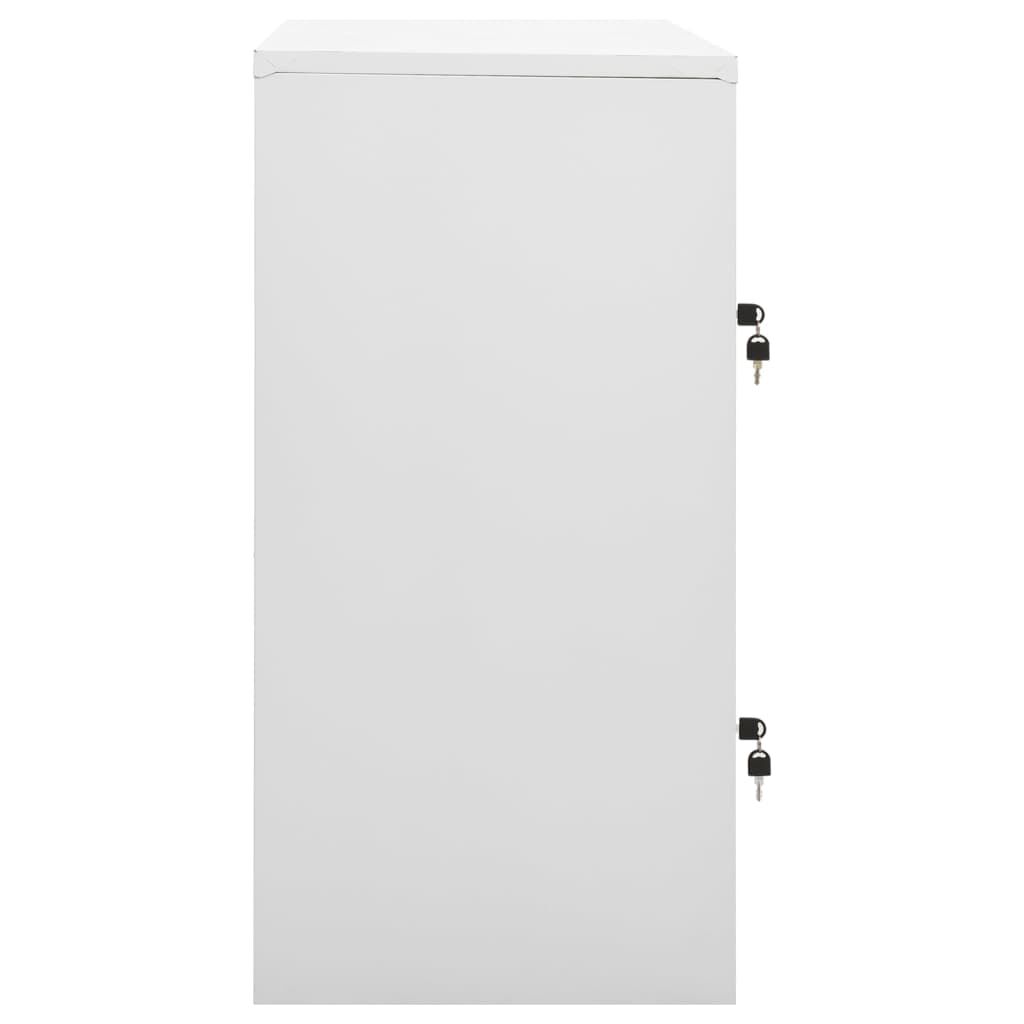 vidaXL Locker Cabinet Light Grey and Red 90x45x92.5 cm Steel
