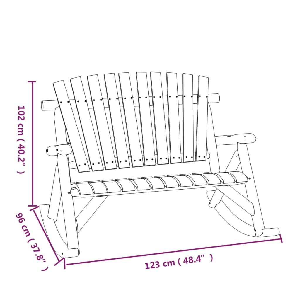 vidaXL 4 Piece Garden Lounge Set Solid Wood Spruce