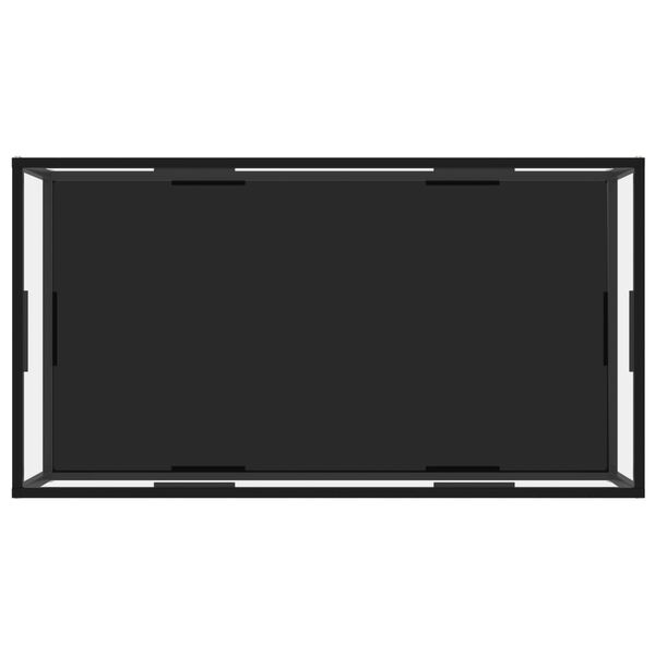 vidaXL Coffee Table Transparent and Black 120x60x35 cm Tempered Glass