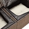 vidaXL 4 Piece Garden Sofa Set with Cushions Brown Poly Rattan