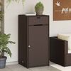 vidaXL Garden Storage Cabinet Brown 55x55x111 cm Poly Rattan