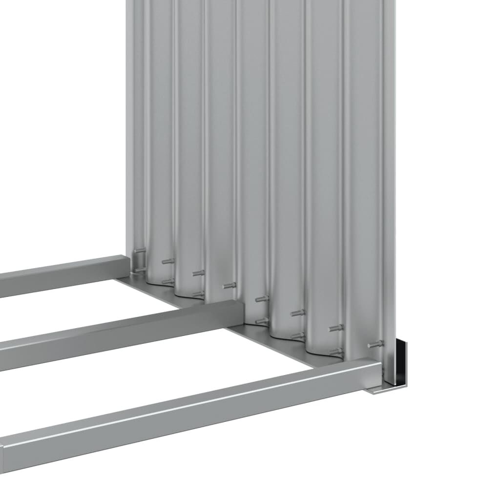 vidaXL Log Holder Anthracite 120x45x140 cm Galvanised Steel