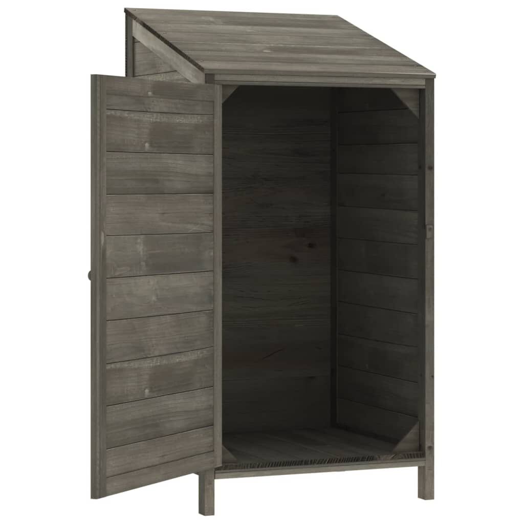 vidaXL Garden Shed Anthracite 55x52x112 cm Solid Wood Fir
