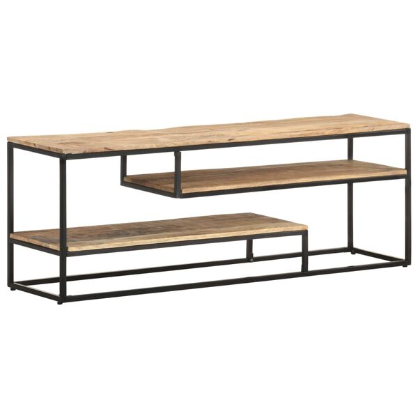 vidaXL TV Cabinet 130x30x45 cm Rough Mango Wood