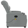 vidaXL Electric Stand up Massage Recliner Chair Light Grey Fabric