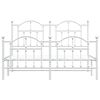 vidaXL Metal Bed Frame without Mattress with Footboard White 150x200cm