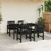 vidaXL Garden Dining Chair 4 pcs Black 65.5 x 55.5 x 88cm Plastic