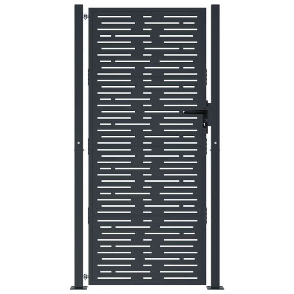 vidaXL Garden Gate Anthracite 105x205 cm Steel Square Design