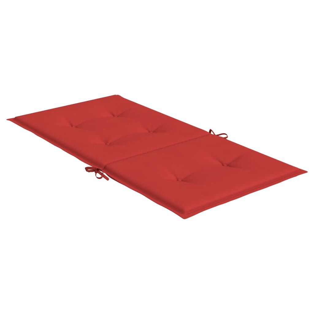 vidaXL Garden Lowback Chair Cushions 2 pcs Red 100x50x3 cm Oxford Fabric