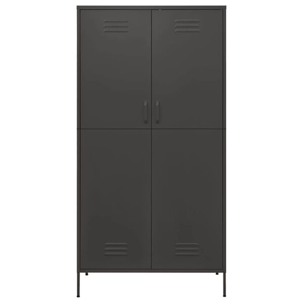 vidaXL Wardrobe Anthracite 90x50x180 cm Steel