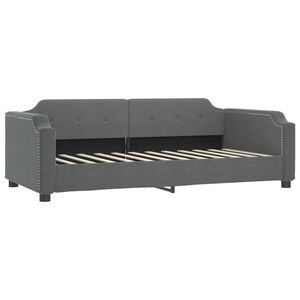 vidaXL Day Bed without Mattress Dark Grey 100x190 cm Fabric