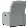 vidaXL Stand up Massage Recliner Chair Light Grey Fabric