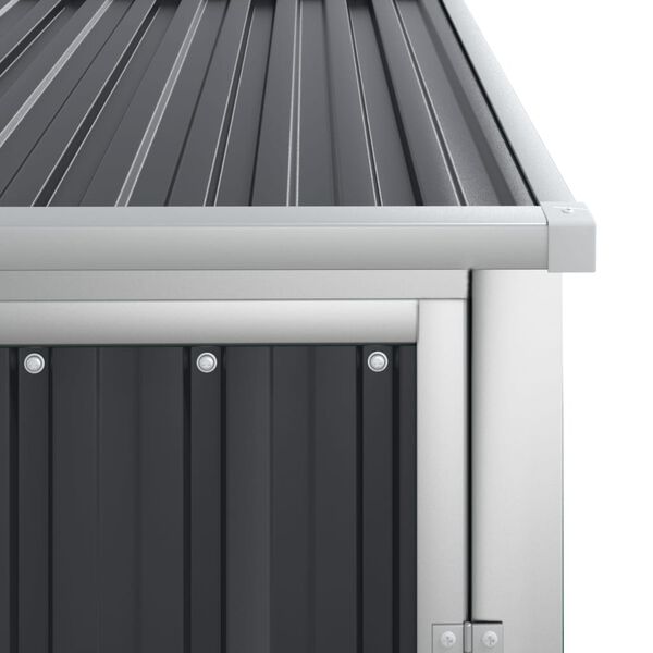 vidaXL Garden Tool Shed Anthracite 88x89x161 cm Galvanised Steel