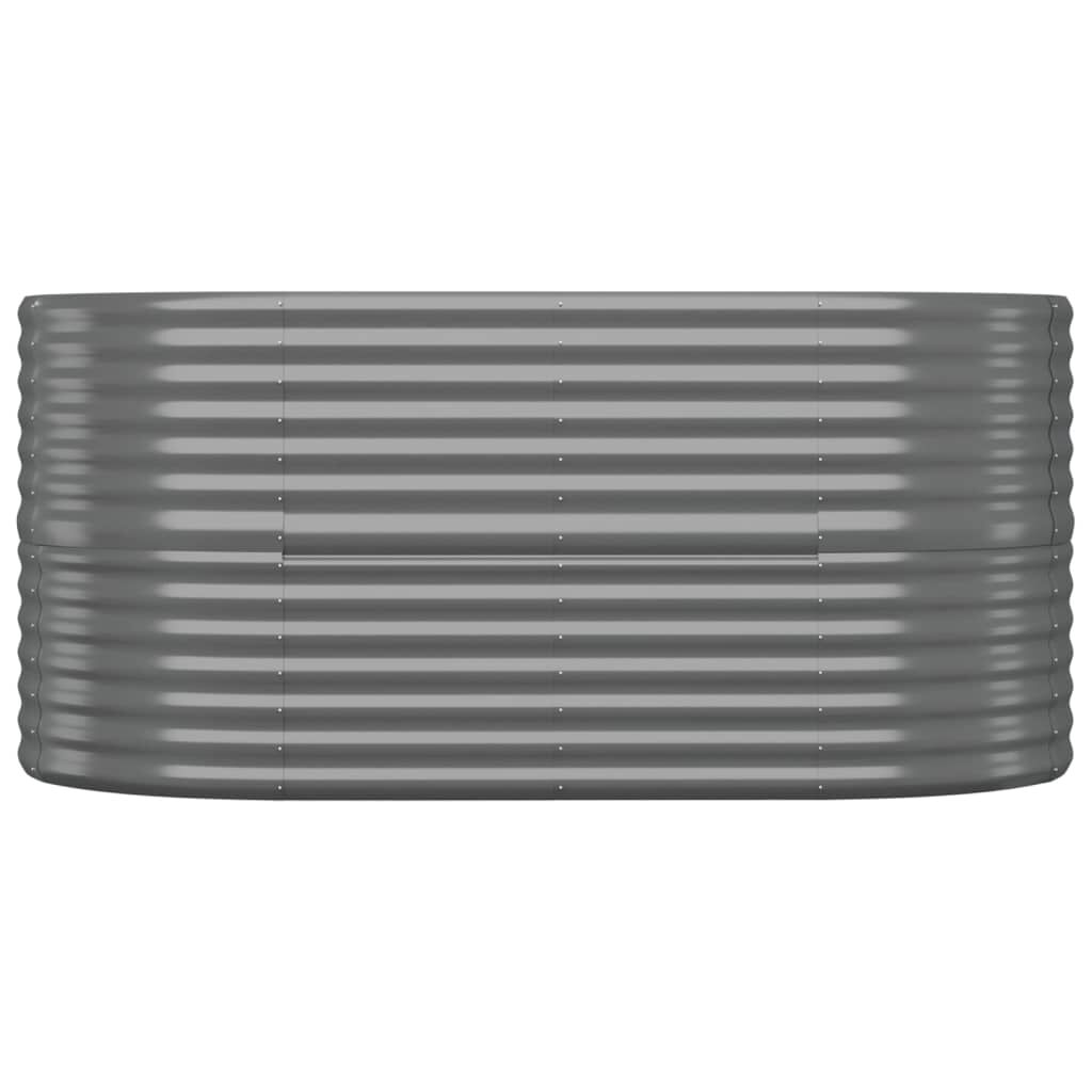 vidaXL Garden Raised Bed Powder-coated Steel 152x80x68 cm Grey