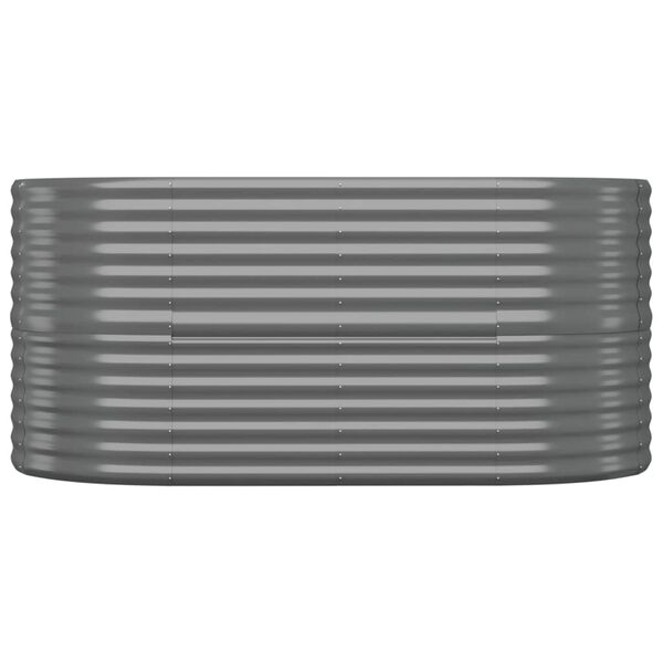 vidaXL Garden Raised Bed Powder-coated Steel 152x80x68 cm Grey