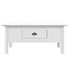 vidaXL Coffee Table BODO White 100x55x45 cm Solid Wood Pine