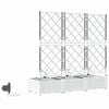 vidaXL Garden Planter 3 pcs White Plastic