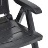 vidaXL Garden Reclining Chairs 2 pcs Plastic Anthracite