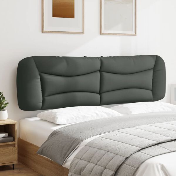 vidaXL Headboard Cushion "Hvar" Dark Grey 183 cm King Fabric